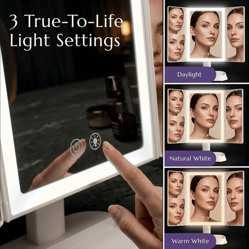 Sorandi Daylight Trifold — LED Makeup Mirror