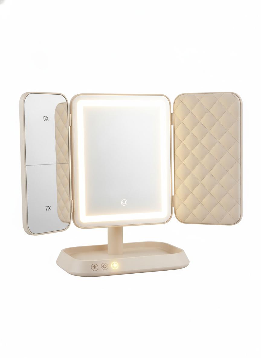 White Daylight Trifold – LED Makeup Mirror