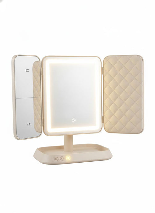 White Daylight Trifold – LED Makeup Mirror