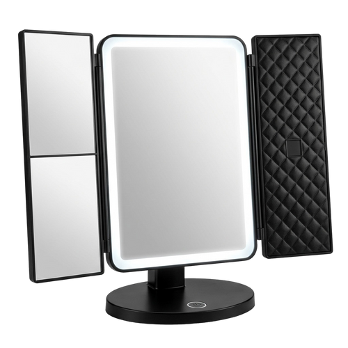 Trifold LED Makeup Mirror