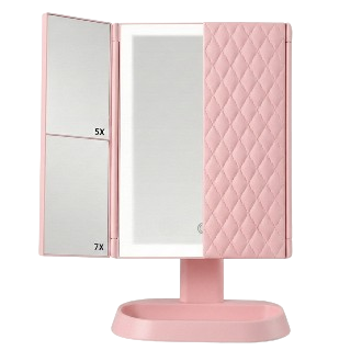 Trifold LED Makeup Mirror